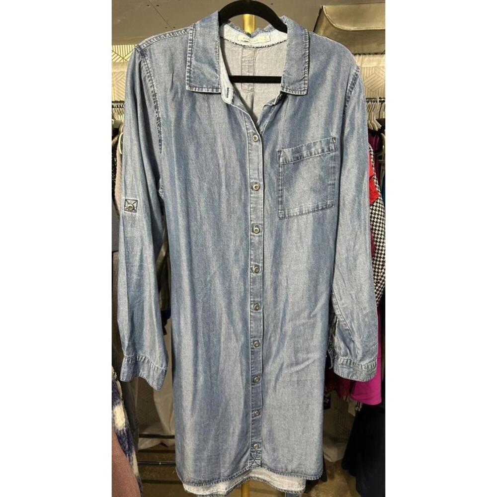 Kenneth Cole Reaction Womens Shirt Dress Sz 12 Casual Dress With Tie